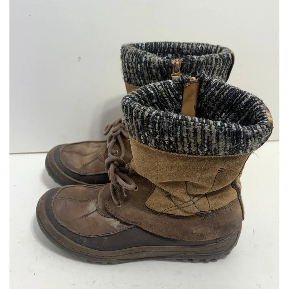 Merrell Decora Bolero Waterproof Winter Boots‎ Brown Size 8.5 Insulated